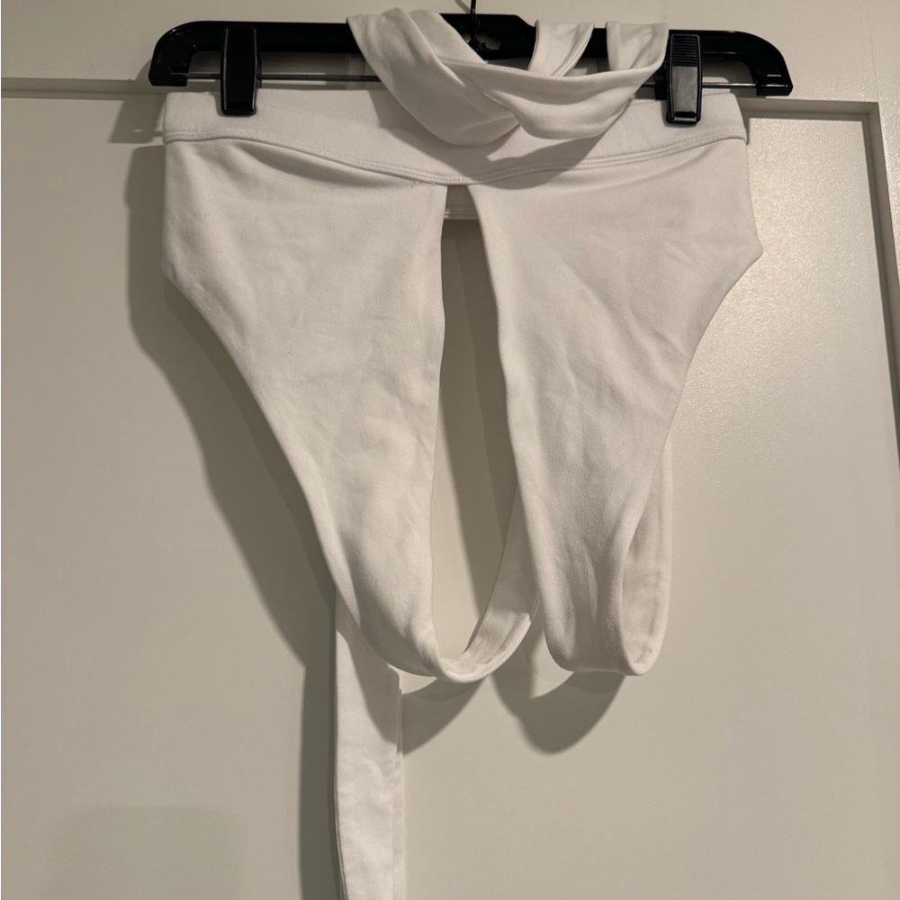 Alo White Halter Neck Top/bra